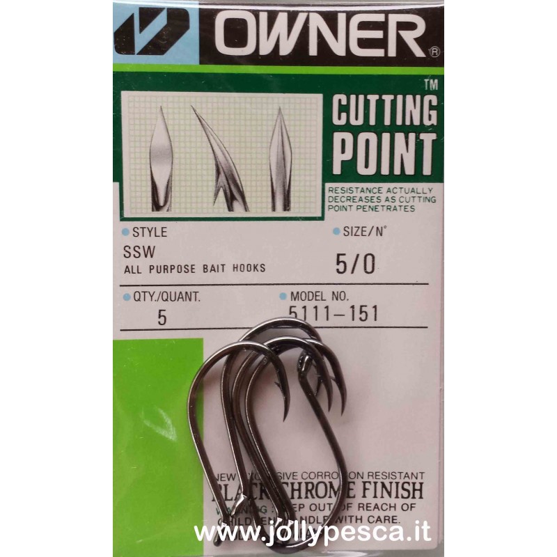 Owner SSW With Cutting Point 5111, black-chrome